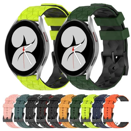 20mm Two-Tone Football Silicone Watch Band For Samsung