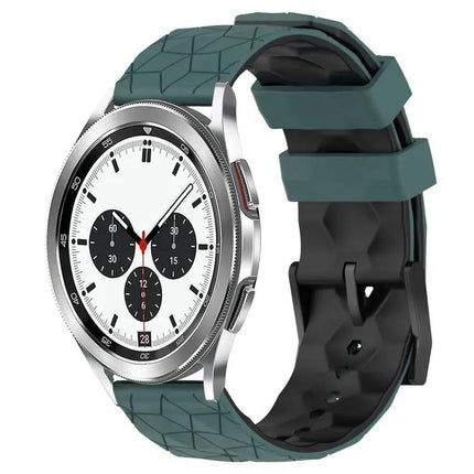 20mm Two-Tone Football Silicone Watch Band For Samsung