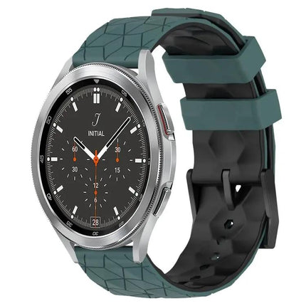 20mm Football Pattern Two-Tone Silicone Band For Samsung