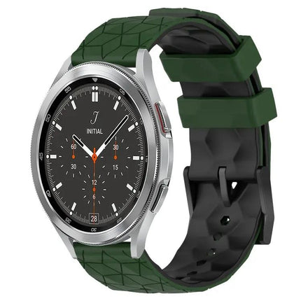 20mm Football Pattern Two-Tone Silicone Band For Samsung