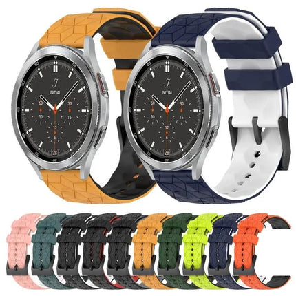20mm Football Pattern Two-Tone Silicone Band For Samsung