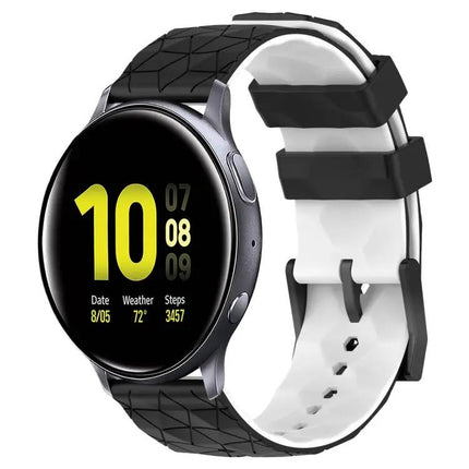 20mm Football Pattern Two-Tone Silicone Band For Samsung