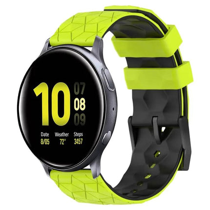 20mm Football Pattern Two-Tone Silicone Band For Samsung