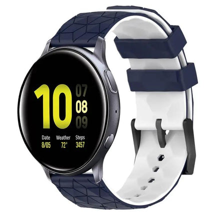 20mm Football Pattern Two-Tone Silicone Band For Samsung