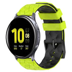 For Samsung Galaxy Watch Active 2 44mm / Lime Green + Black