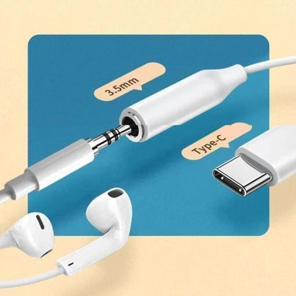 Adapter for Connecting Headphones to Smartphones Daily - white USB C to 3.5mm headphone adapter for wired earphones, calls and podcasts