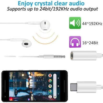 Adapter for Connecting Headphones to Smartphones Daily - USB C to 3.5mm audio adapter for clear playback and calls on Type C phones