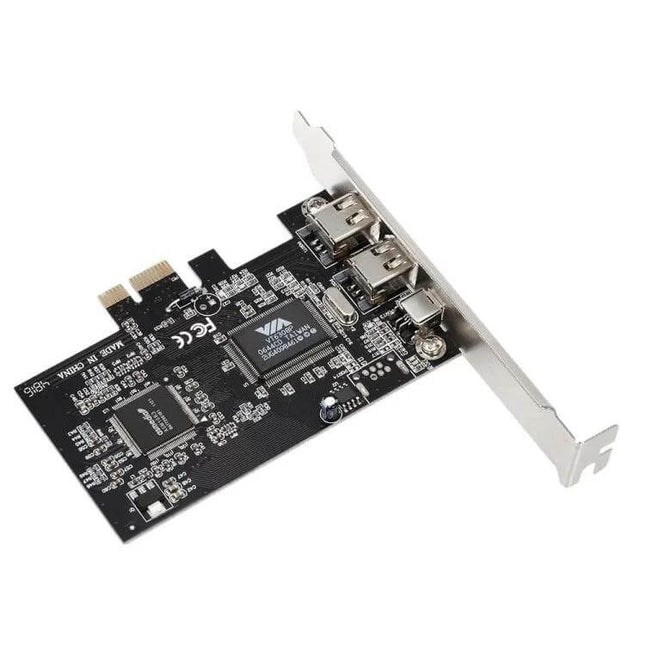 Firewire Expansion Card for Connecting Devices to Desktop PCs - PCIe IEEE 1394b card with dual external ports for DV camcorder and digital camera transfers