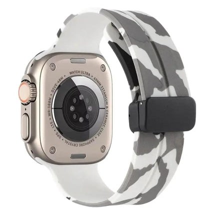 Camouflage Silicone Magnetic Clasp Band Apple Watch 49/45mm | Syndmart