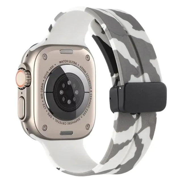 Camouflage Silicone Magnetic Clasp Band Apple Watch 49/45mm | Syndmart