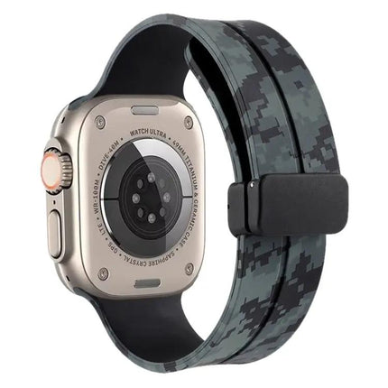 Camouflage Silicone Magnetic Clasp Band Apple Watch 49/45mm | Syndmart