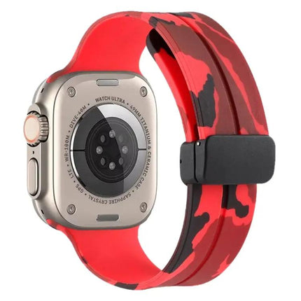 Camouflage Silicone Magnetic Clasp Band Apple Watch 49/45mm | Syndmart