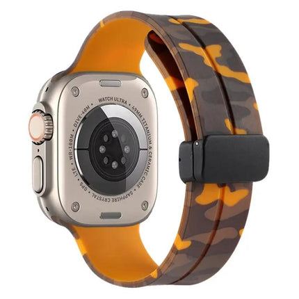 Camouflage Silicone Magnetic Clasp Band Apple Watch 49/45mm | Syndmart