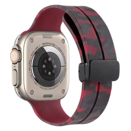 Camouflage Silicone Magnetic Clasp Band Apple Watch 49/45mm | Syndmart