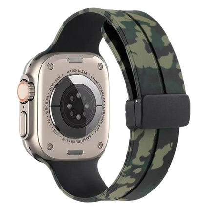 Camouflage Silicone Magnetic Clasp Band Apple Watch 49/45mm | Syndmart