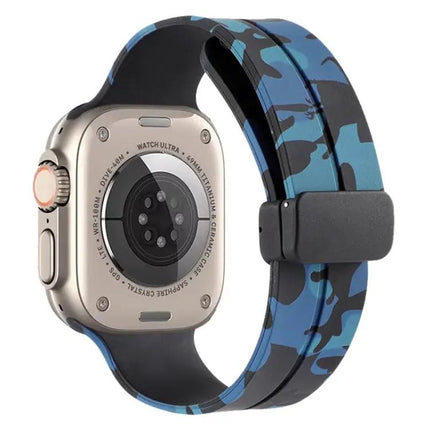 Camouflage Silicone Magnetic Clasp Band Apple Watch 49/45mm | Syndmart