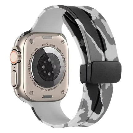 Camouflage Silicone Magnetic Clasp Band Apple Watch 49/45mm | Syndmart