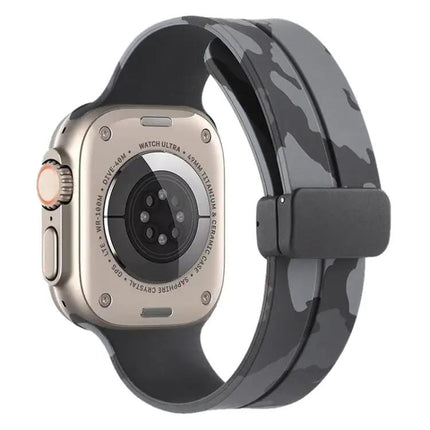 Camouflage Silicone Magnetic Clasp Band Apple Watch 49/45mm | Syndmart