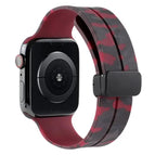 For Apple Watch Series 8&7 45mm / Camouflage Burgundy