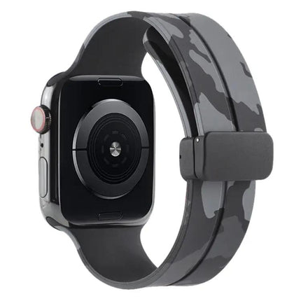 Camouflage Silicone Apple Watch Band 41mm Magnetic Clasp