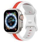 For Apple Watch Ultra 49mm / White+Red