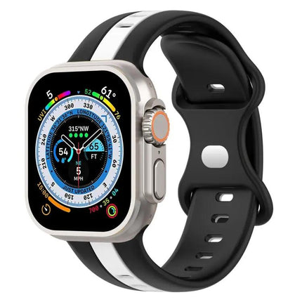 Two-Tone Silicone Watch Band For Apple Watch Ultra 49mm