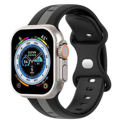 Two-Tone Silicone Watch Band For Apple Watch Ultra 49mm
