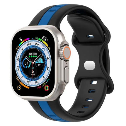 Two-Tone Silicone Watch Band For Apple Watch Ultra 49mm