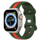 For Apple Watch Ultra 49mm / Army Green+Red