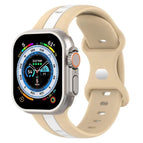 For Apple Watch Ultra 49mm / Khaki + White