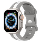 For Apple Watch Ultra 49mm / Light Grey+White