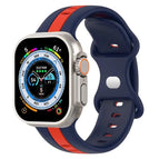 For Apple Watch Ultra 49mm / Midnight Blue + Red