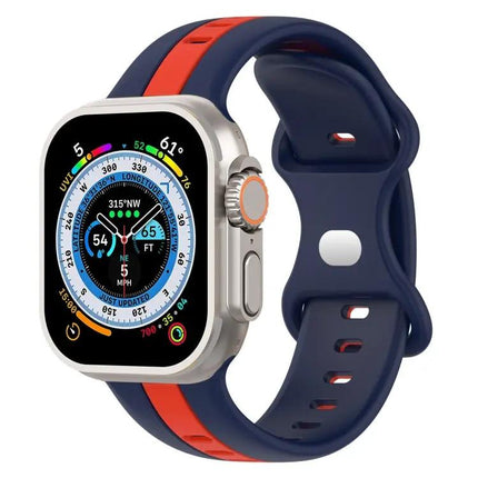 Two-Tone Silicone Watch Band For Apple Watch Ultra 49mm