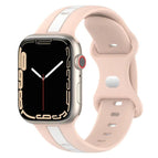 For Apple Watch Series 8&7 45mm / Pink+White