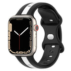 For Apple Watch Series 8&7 45mm / Black+White