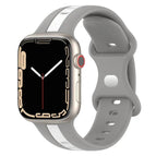 For Apple Watch Series 8&7 45mm / Light Grey+White