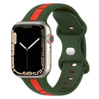 For Apple Watch Series 8&7 41mm / Army Green+Red