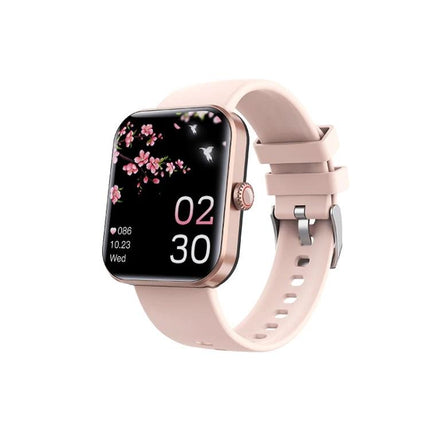 Daily Smart Watch for Health and Activity Tracking - rose gold smartwatch with pink band displaying time, heart rate, steps and sleep tracking