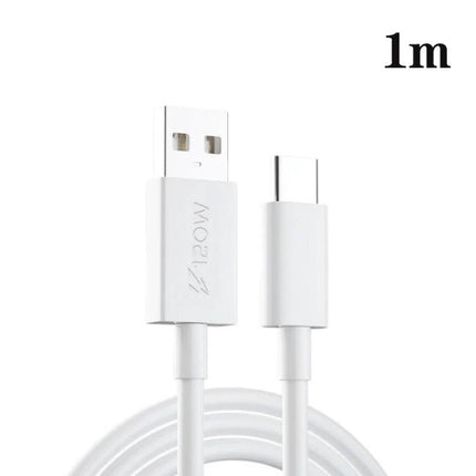 Practical USB-C Cable for Everyday Device Charging and Transfers – 1m white USB-A to USB-C cable supporting up to 120W
