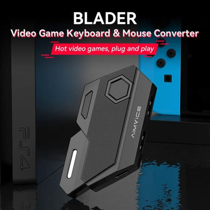 Converter for Playing Console Games with Keyboard at Home - Blader video game keyboard and mouse converter, plug-and-play for console FPS and strategy
