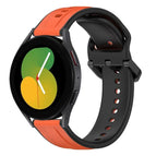 For Samsung Galaxy Watch 5 44mm / Orange+Black