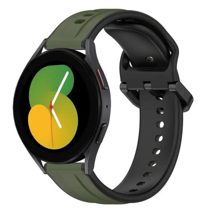 20mm Two-Color Silicone Watch Band For Galaxy Watch 40/45mm