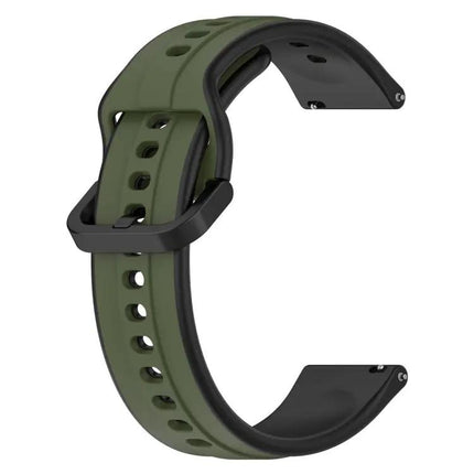 20mm Two-Color Silicone Watch Band For Galaxy Watch 40/45mm