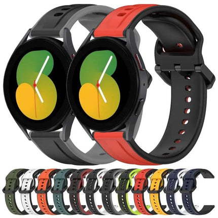 20mm Two-Color Silicone Watch Band For Galaxy Watch 40/45mm
