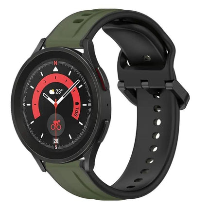 20mm Two-Color Silicone Watch Band For Galaxy Watch 40/45mm