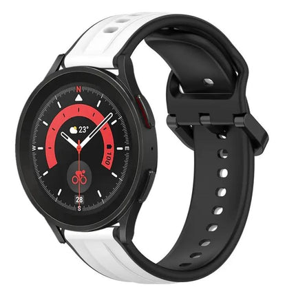 20mm Two-Color Silicone Watch Band For Galaxy Watch 40/45mm