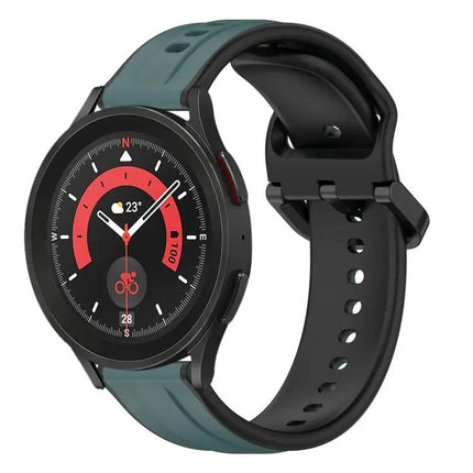 20mm Two-Color Silicone Watch Band For Galaxy Watch 40/45mm
