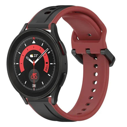 20mm Two-Color Silicone Watch Band For Galaxy Watch 40/45mm