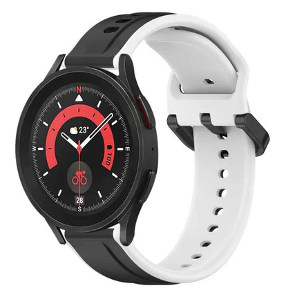 20mm Two-Color Silicone Watch Band For Galaxy Watch 40/45mm