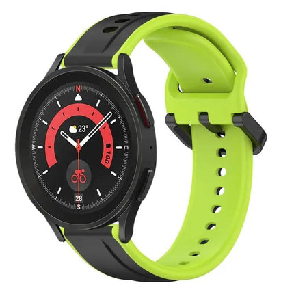 20mm Two-Color Silicone Watch Band For Galaxy Watch 40/45mm